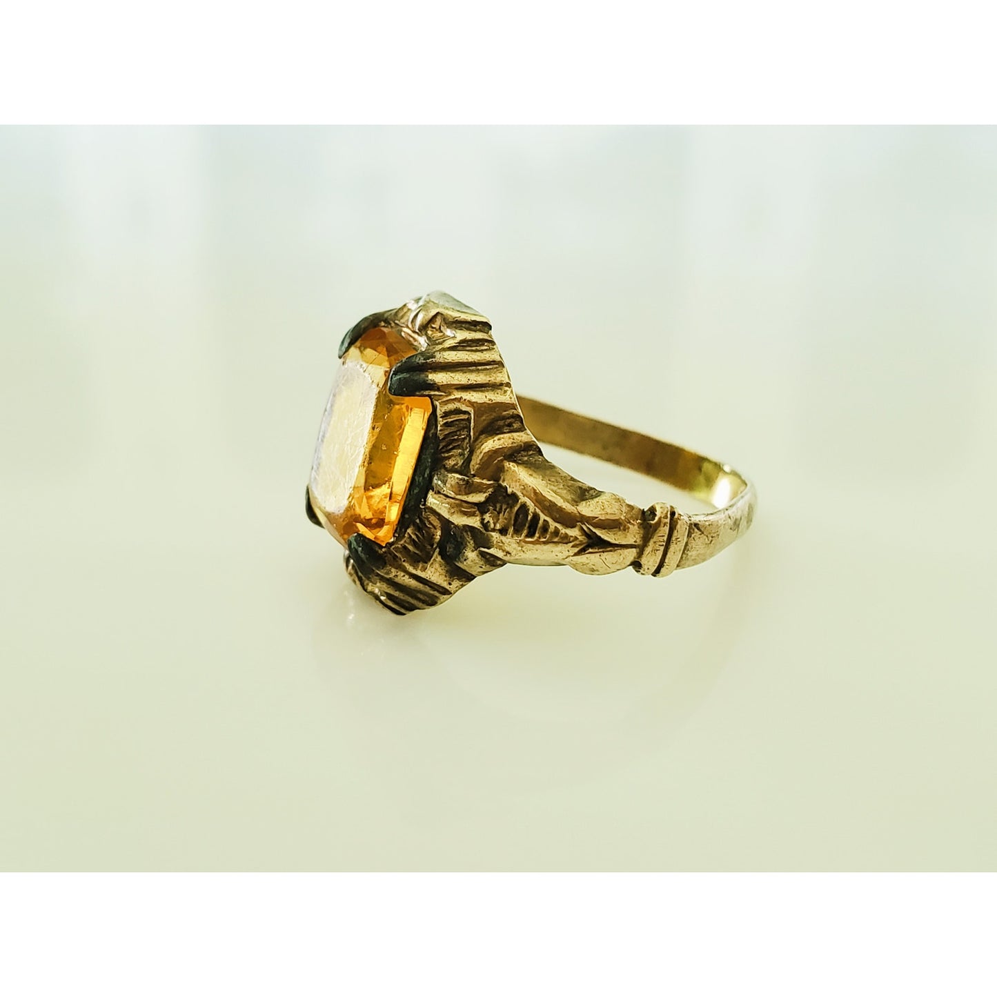 Vintage Uncas Designer Yellow Stone Ring Project