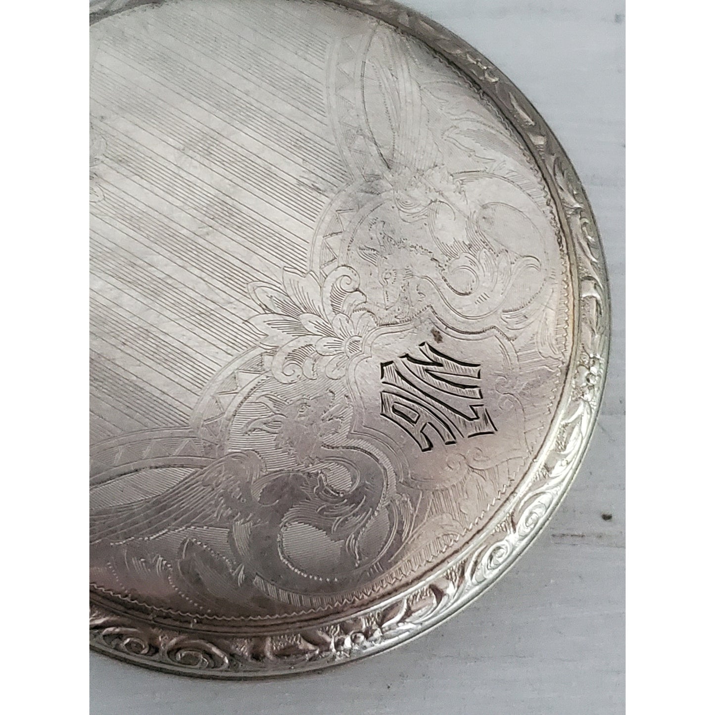 Antique Elgin Silver tone Pocket Watch - For Parts or Repair
