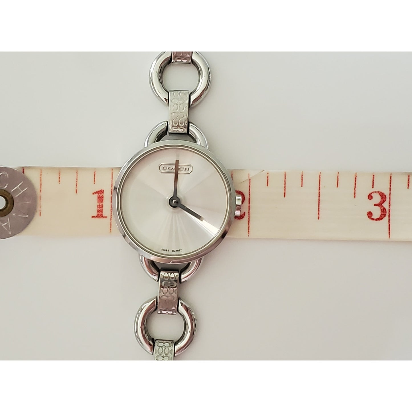 Vintage Silver Tone Coach Watch