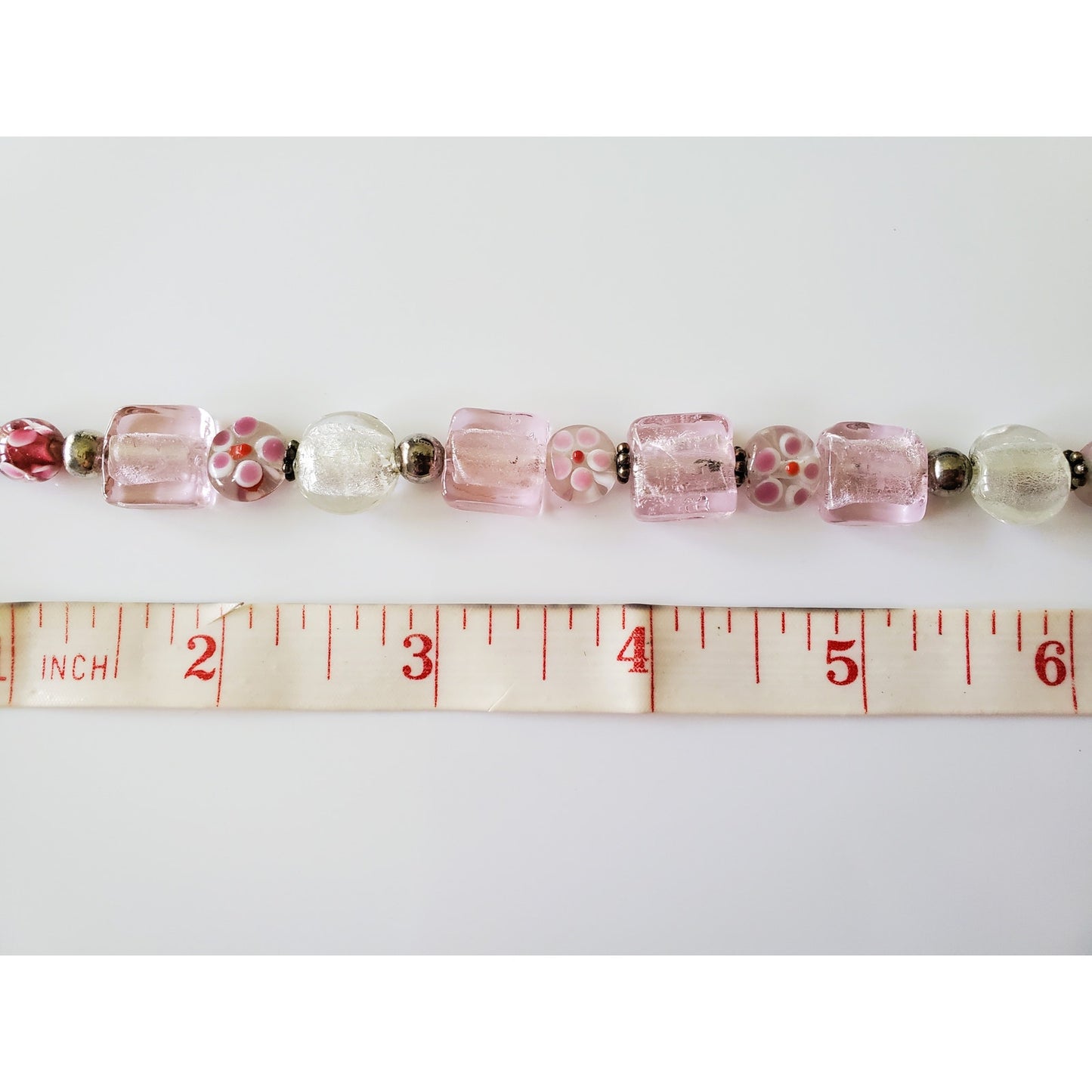 Pink Breast Cancer Awareness Glass Beaded Bracelet