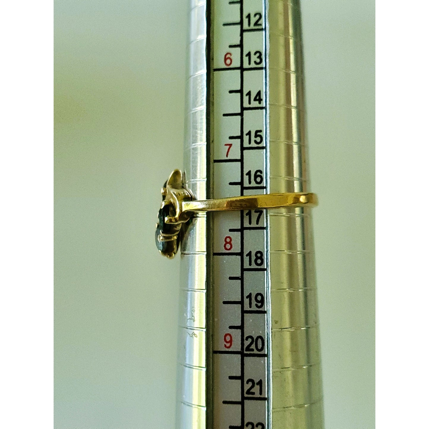Vintage 10K Gold Multi Gem Ring