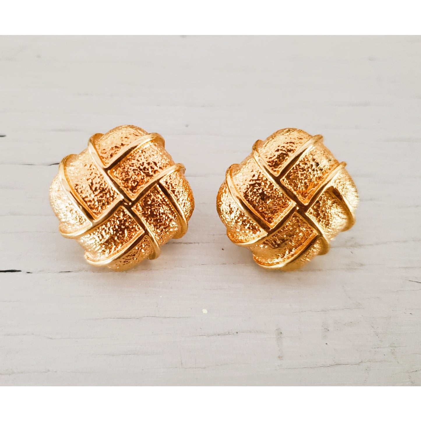 Vintage Lot of Gold Tone Napier Designer Clip On Earrings