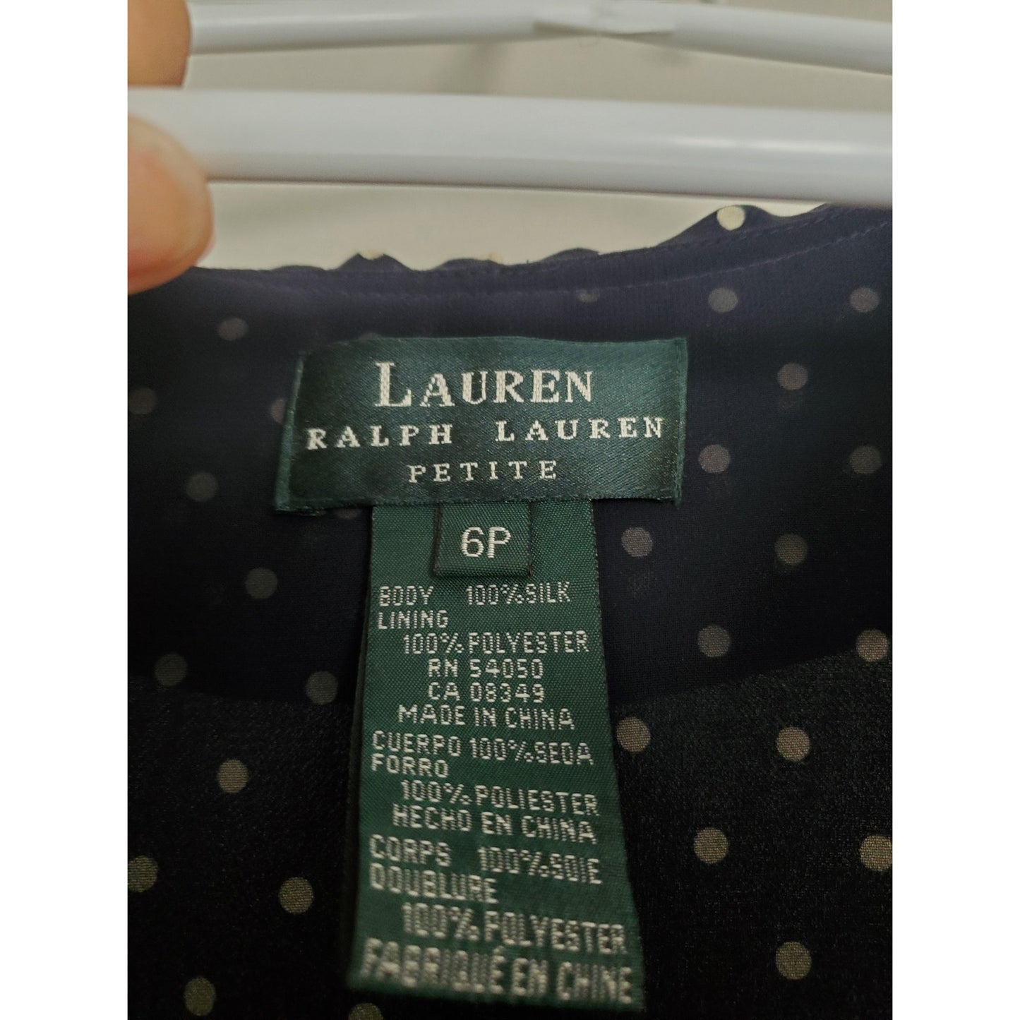 Vintage Petite Ralph Lauren Polka Dot Dress