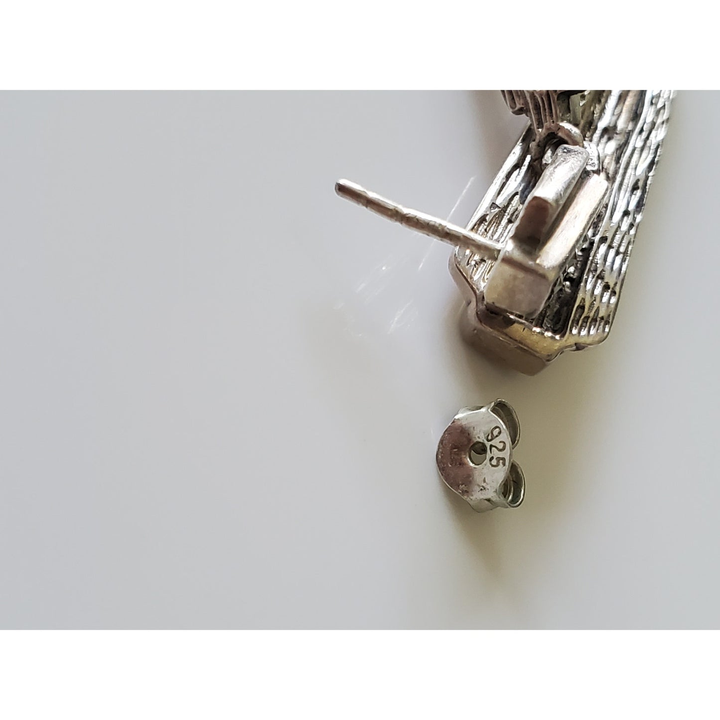 Vintage Sterling Silver Long Drop Earrings