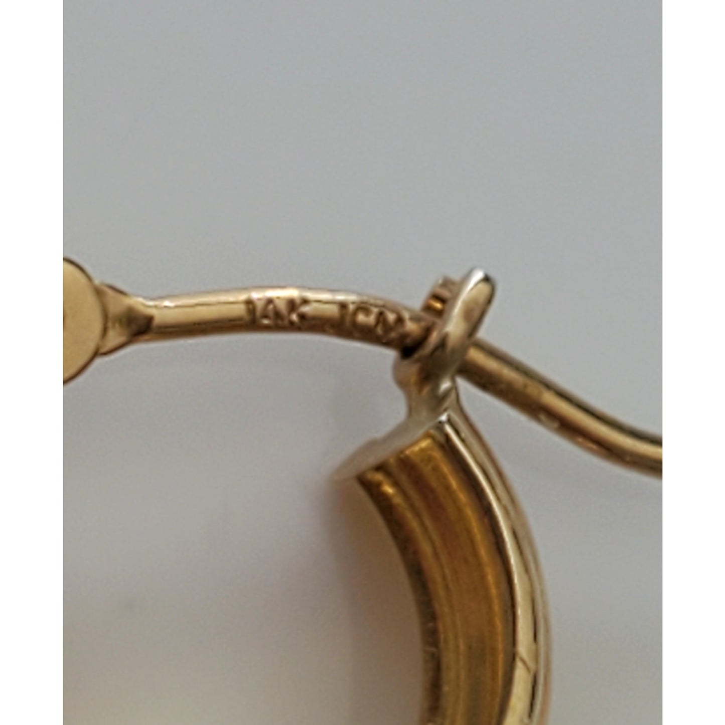 14K Solid Gold Chunky Mini Hoop Earrings