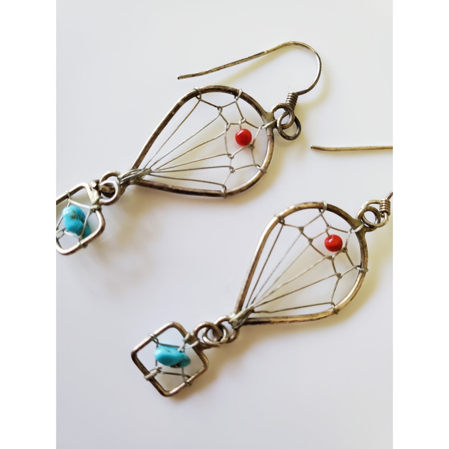 Vintage Sterling Silver Navajo Earring Set of 2