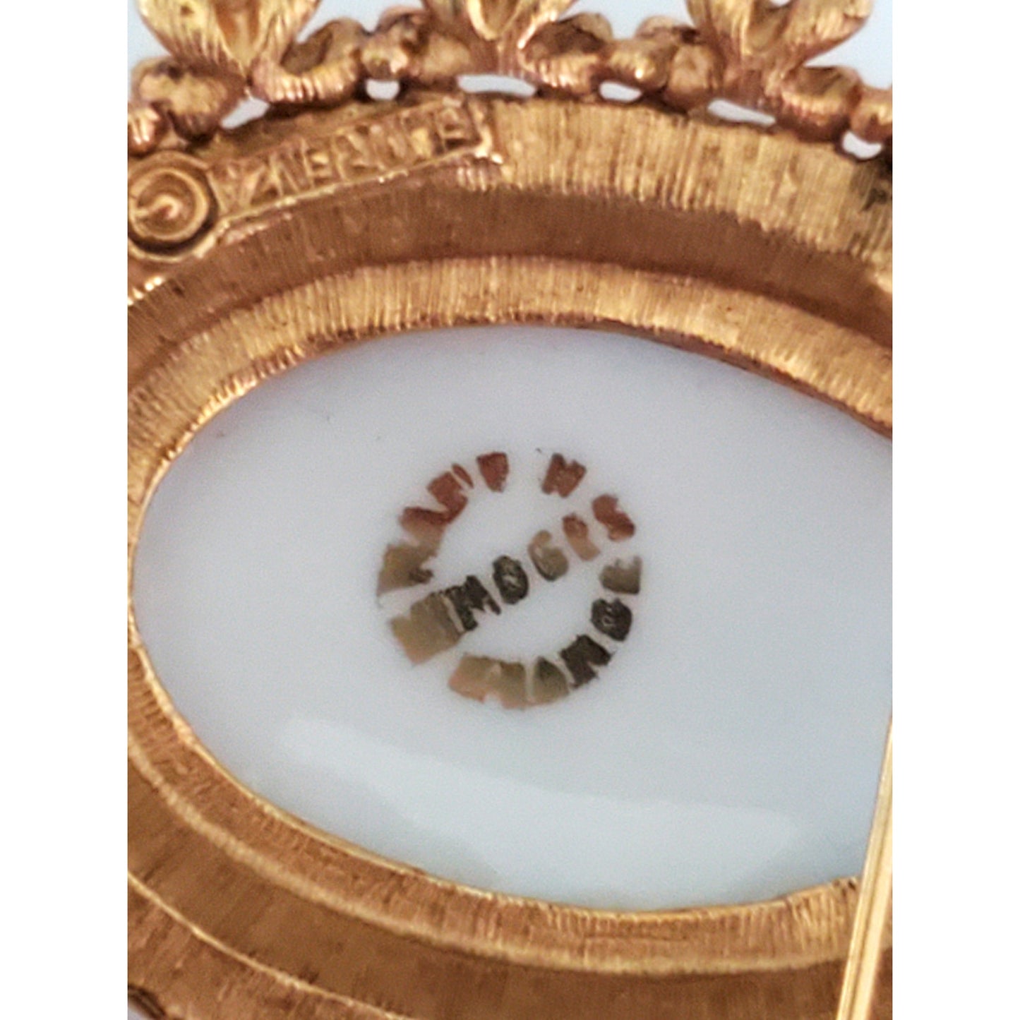 Vintage France Limoge Florenza Porcelain Brooch