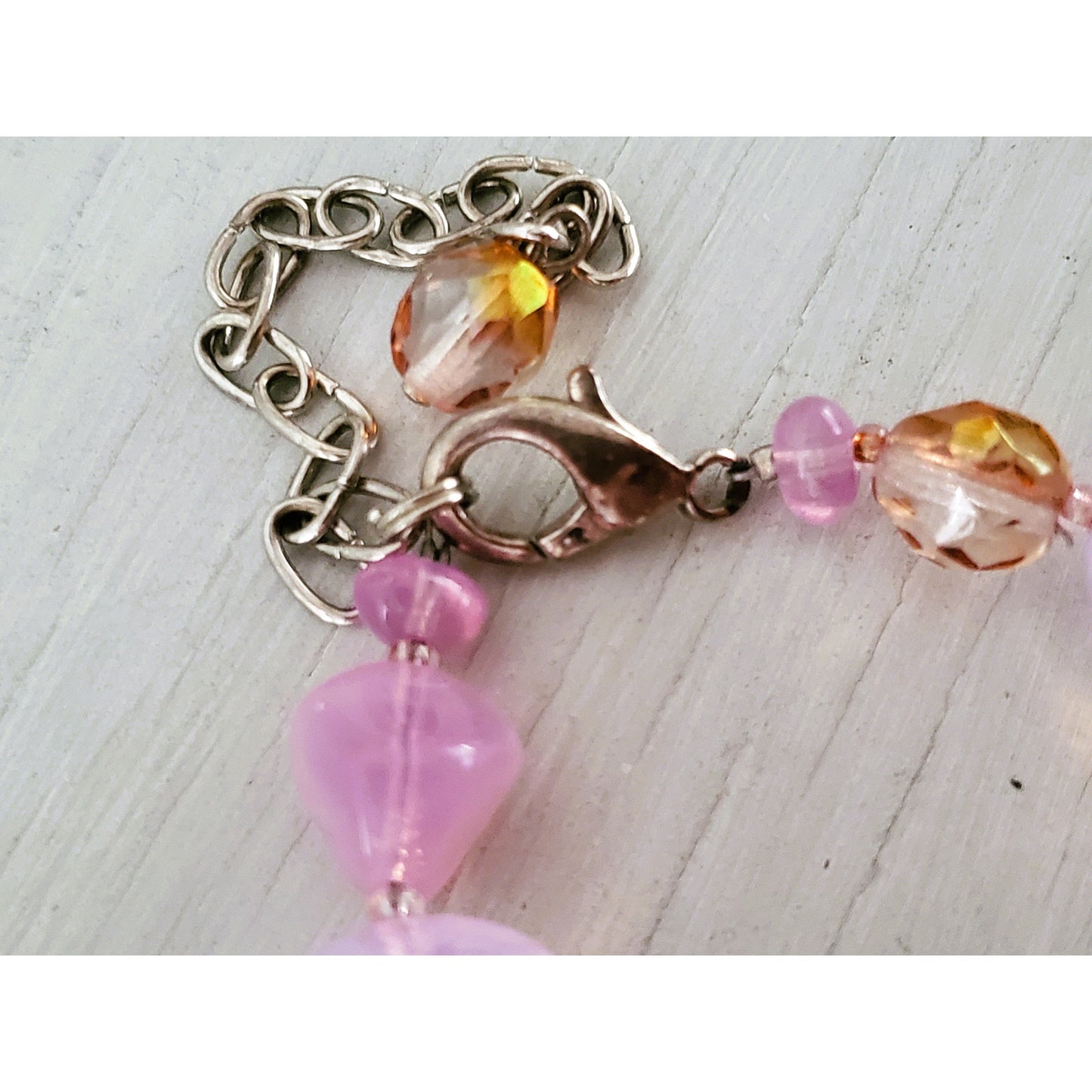 Lot of Two Pink Tone Necklaces
