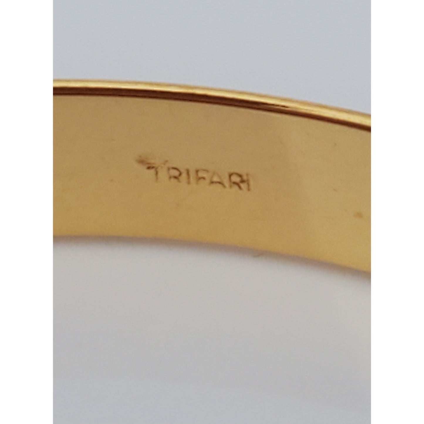 Vintage Trifari Red Enamel Bangle