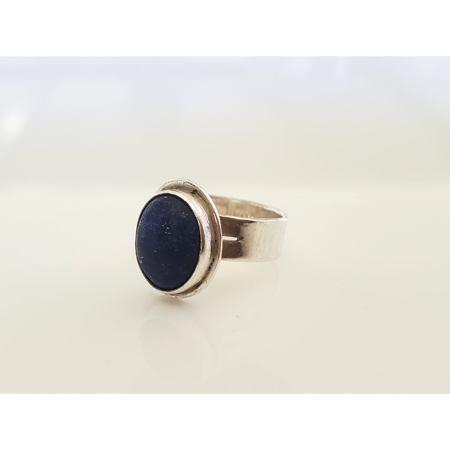 Vintage Sterling Silver Lapis Lazuli Pinky Ring