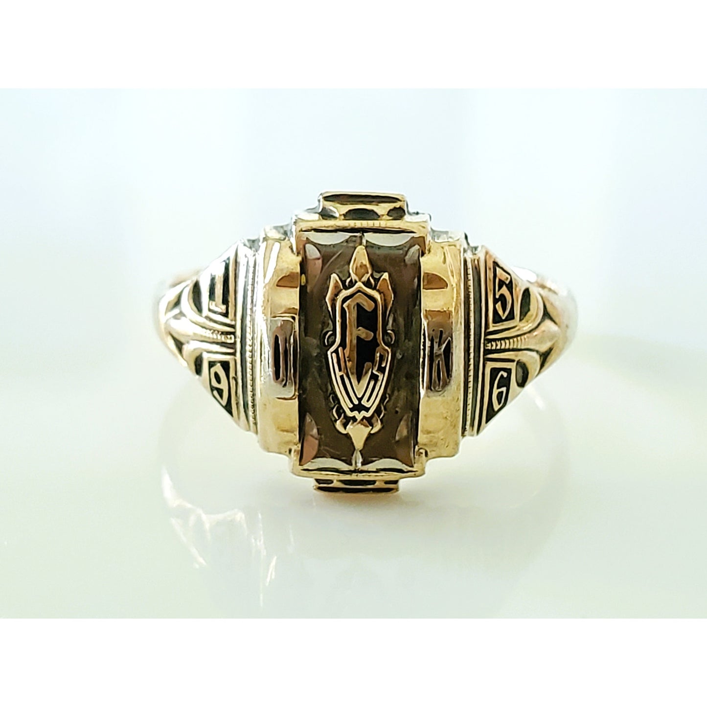 Vintage 10K Gold 1956 Josten Class Ring