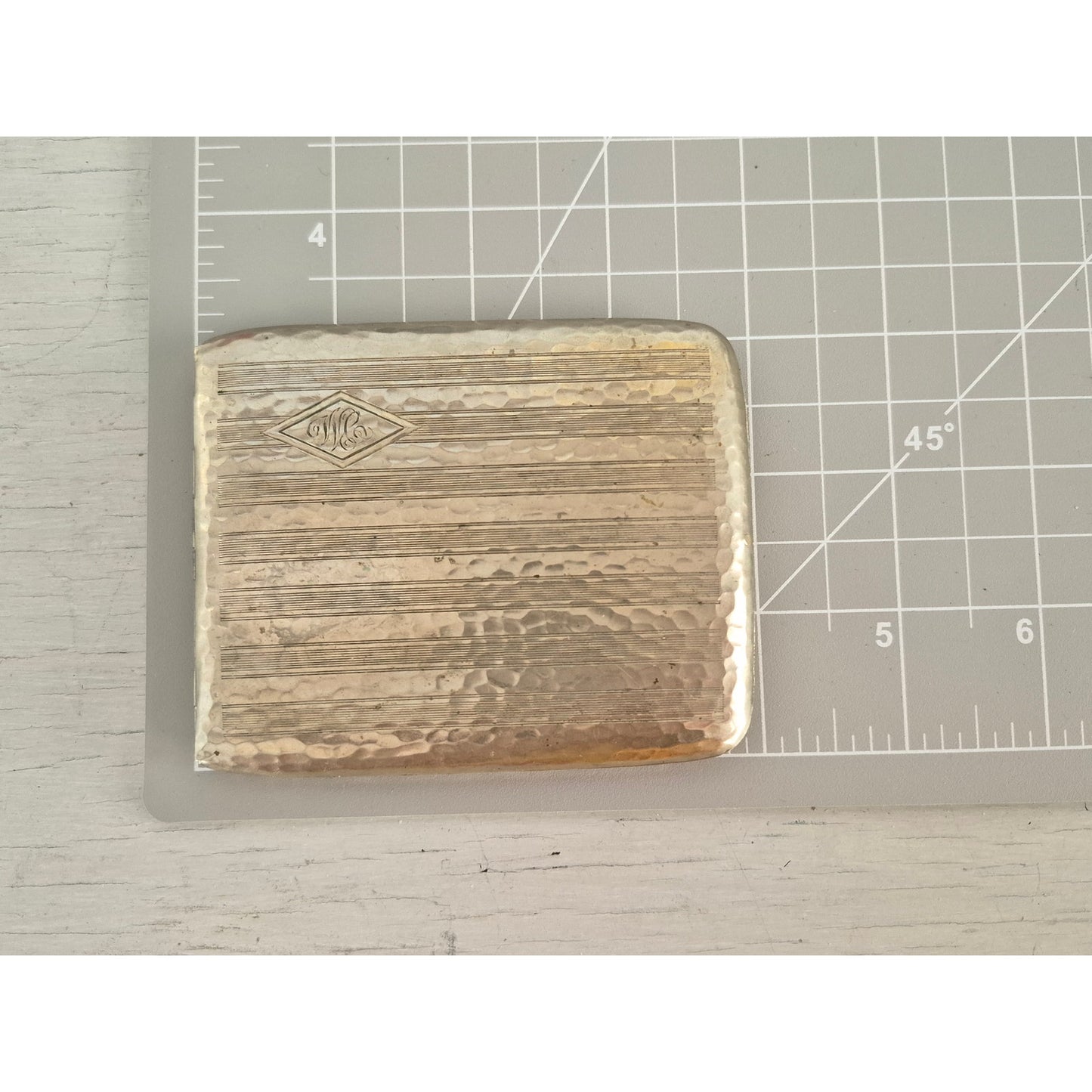 Vintage Art Deco Solid Nickel Cigarette Case