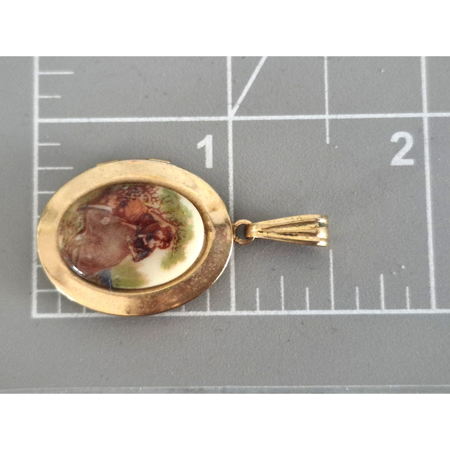 Vintage Porcelain Victorian Locket