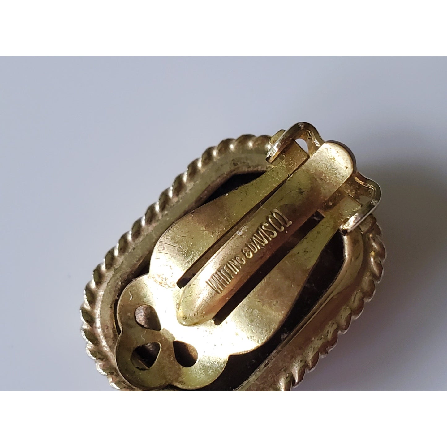 Vintage Whiting & Davis Clip On Earrings