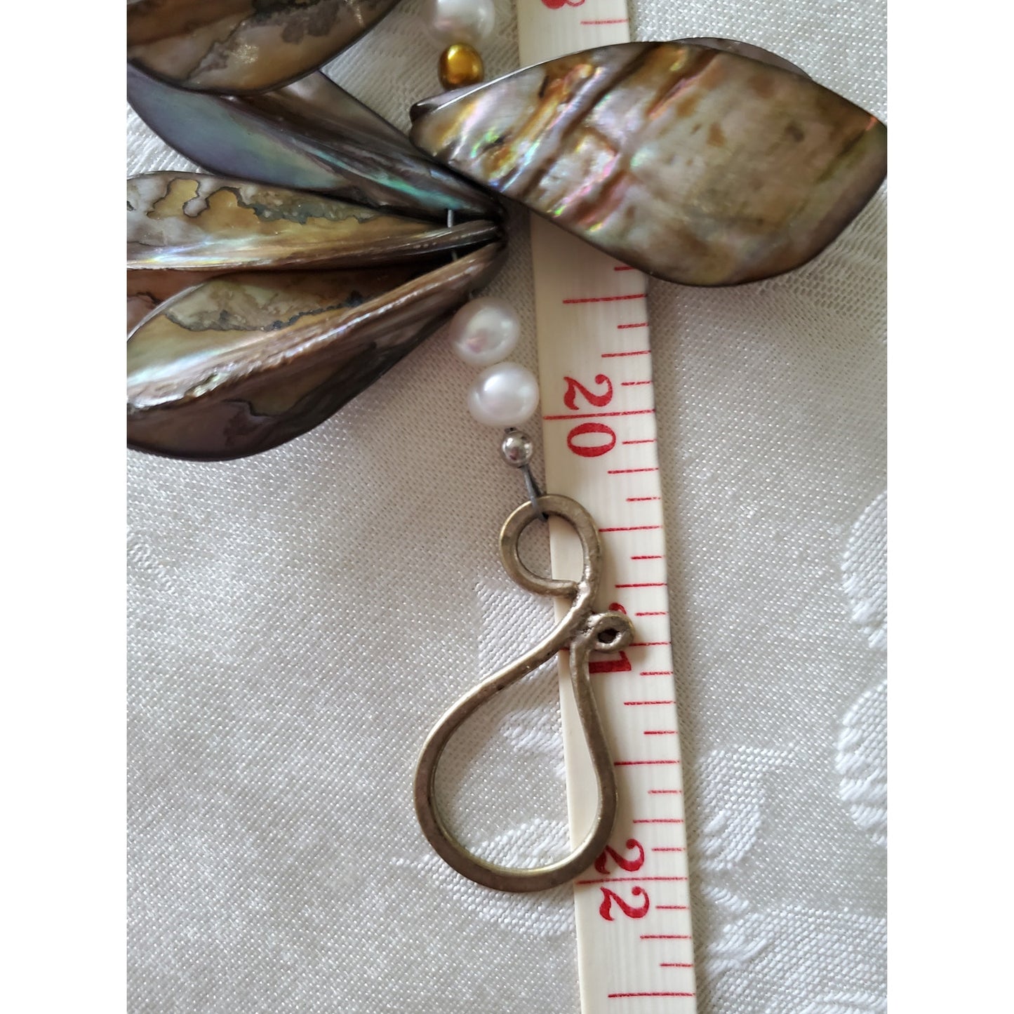 Beautiful Brown Shell and Fresh Water Pearl Necklace