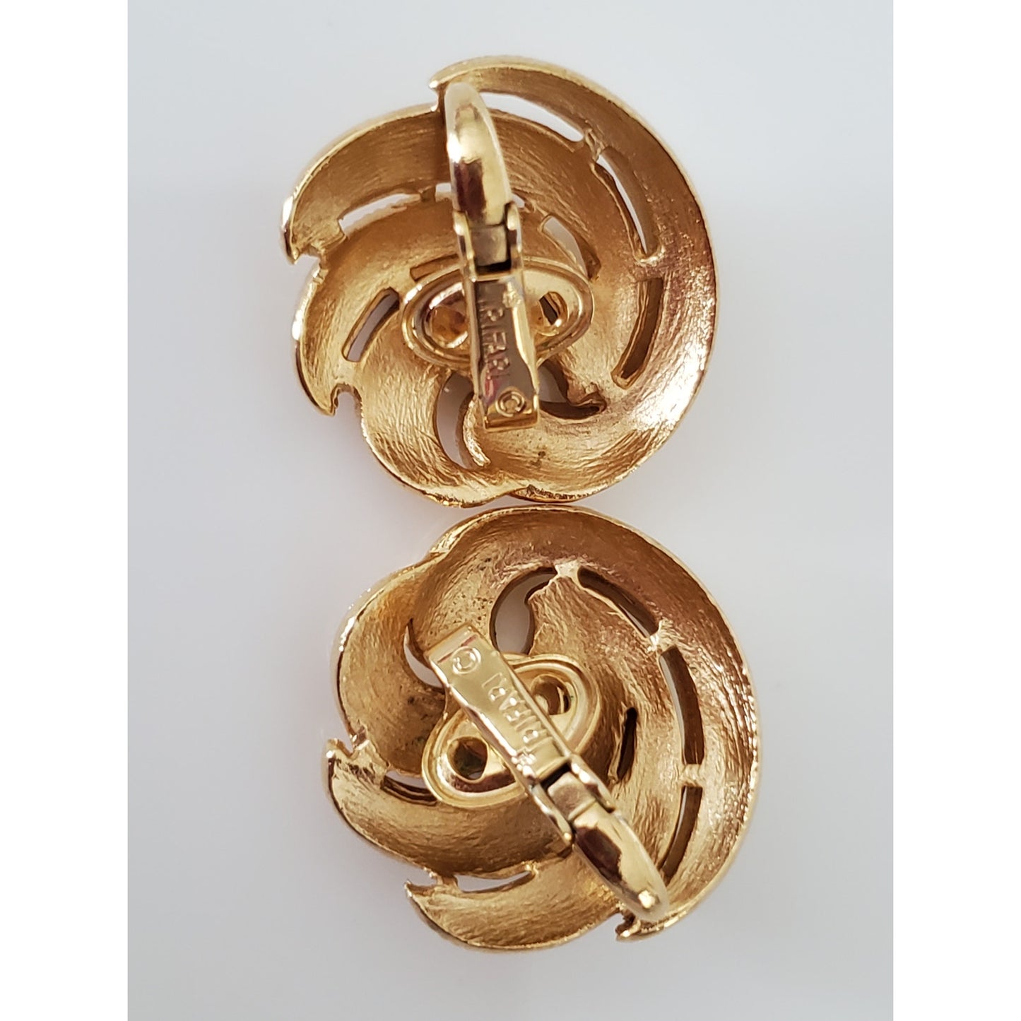 Vintage High Designer Clip On Earring Lot of 4 - Givenchy, Crown Trifari and Richelieu
