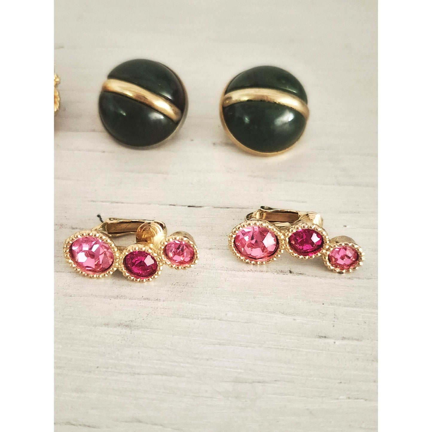 Vintage Lot of 4 Mid-Century Clip-on Earrings