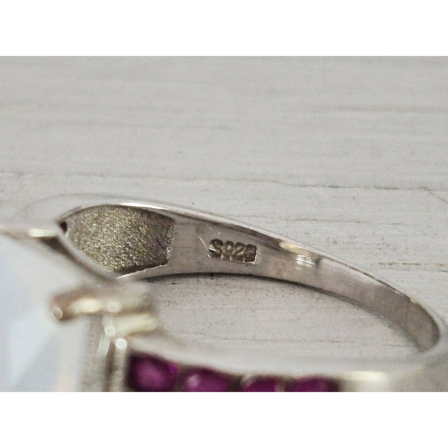 Sterling Silver Opal Ruby Ring