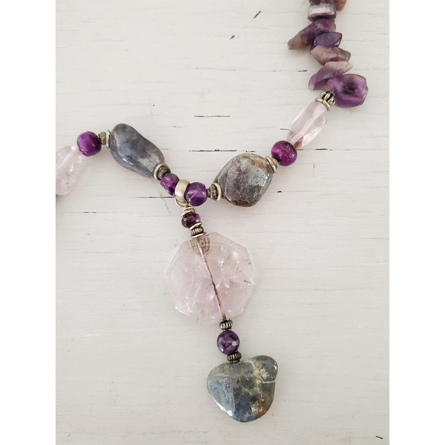 Vintage Amethyst Stone Choker Necklace