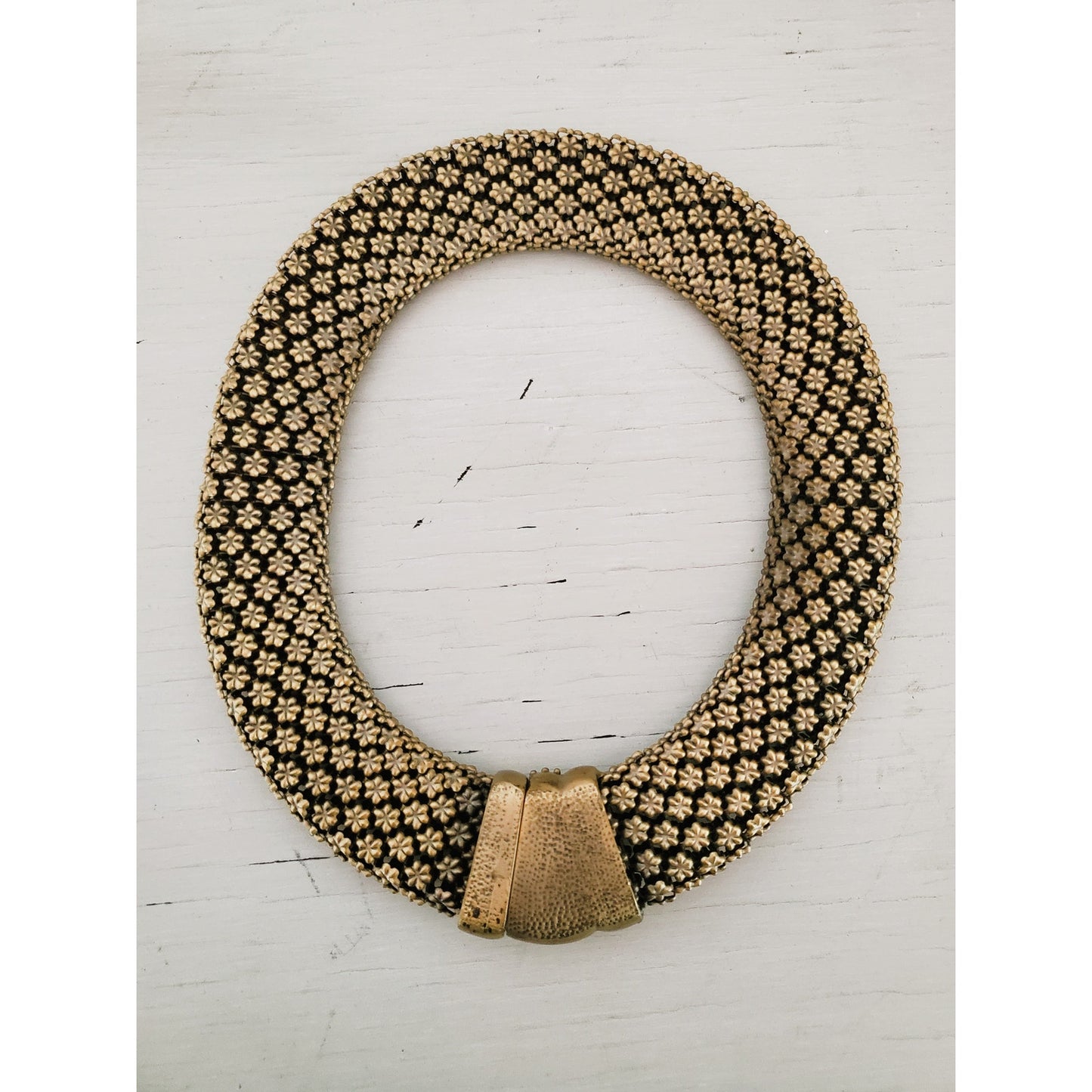 Vintage Egyptian Style Magnetic Mesh Choker Necklace
