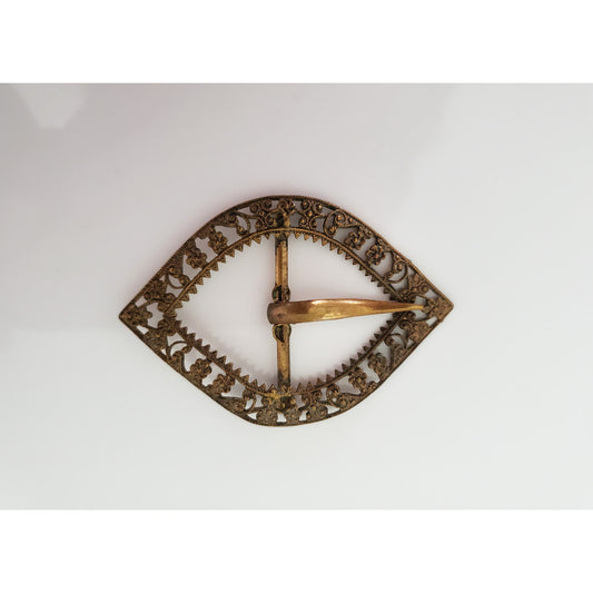 Antique Victorian Brass Ladies Belt Buckle