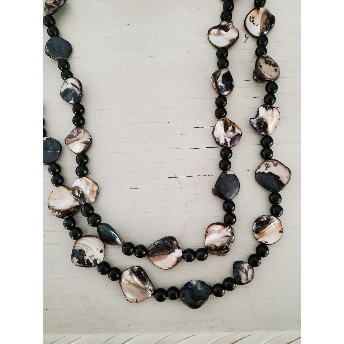 Vintage Black Shell Necklace
