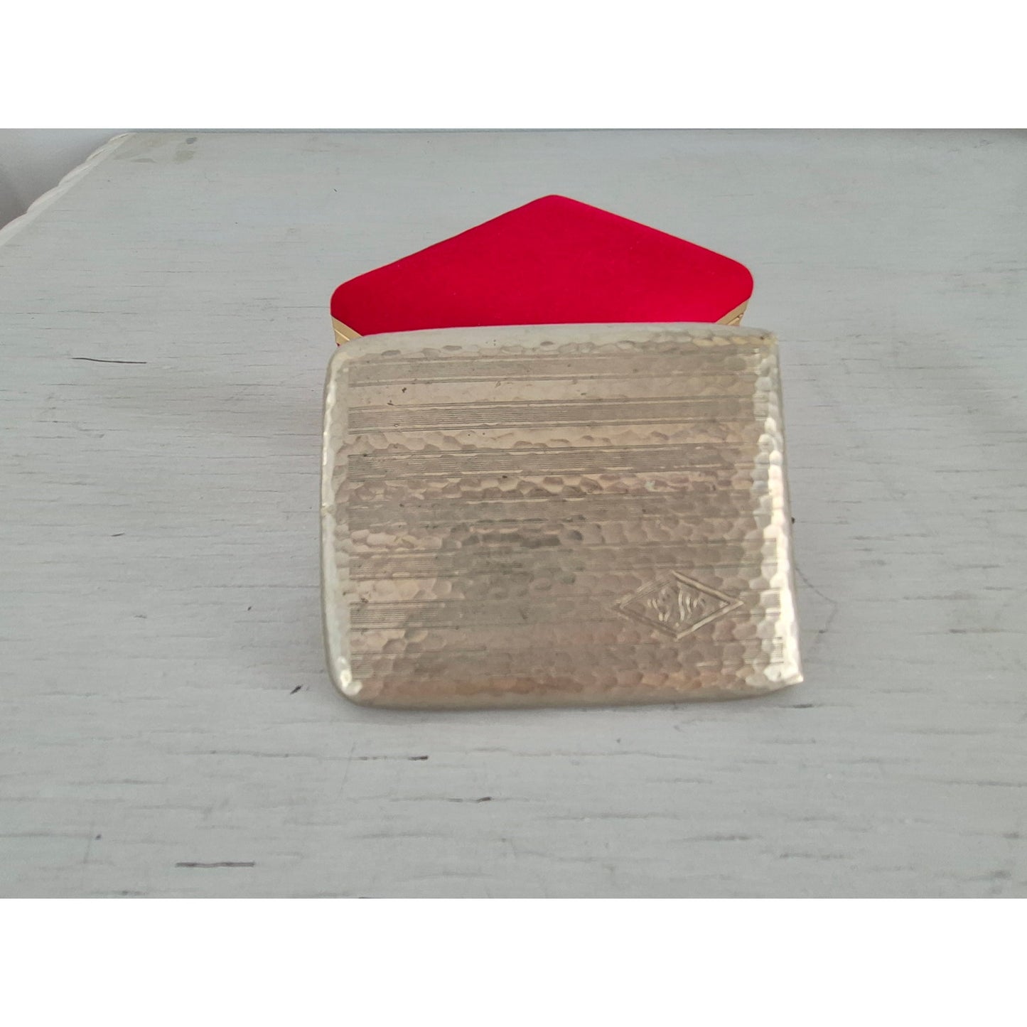 Vintage Art Deco Solid Nickel Cigarette Case