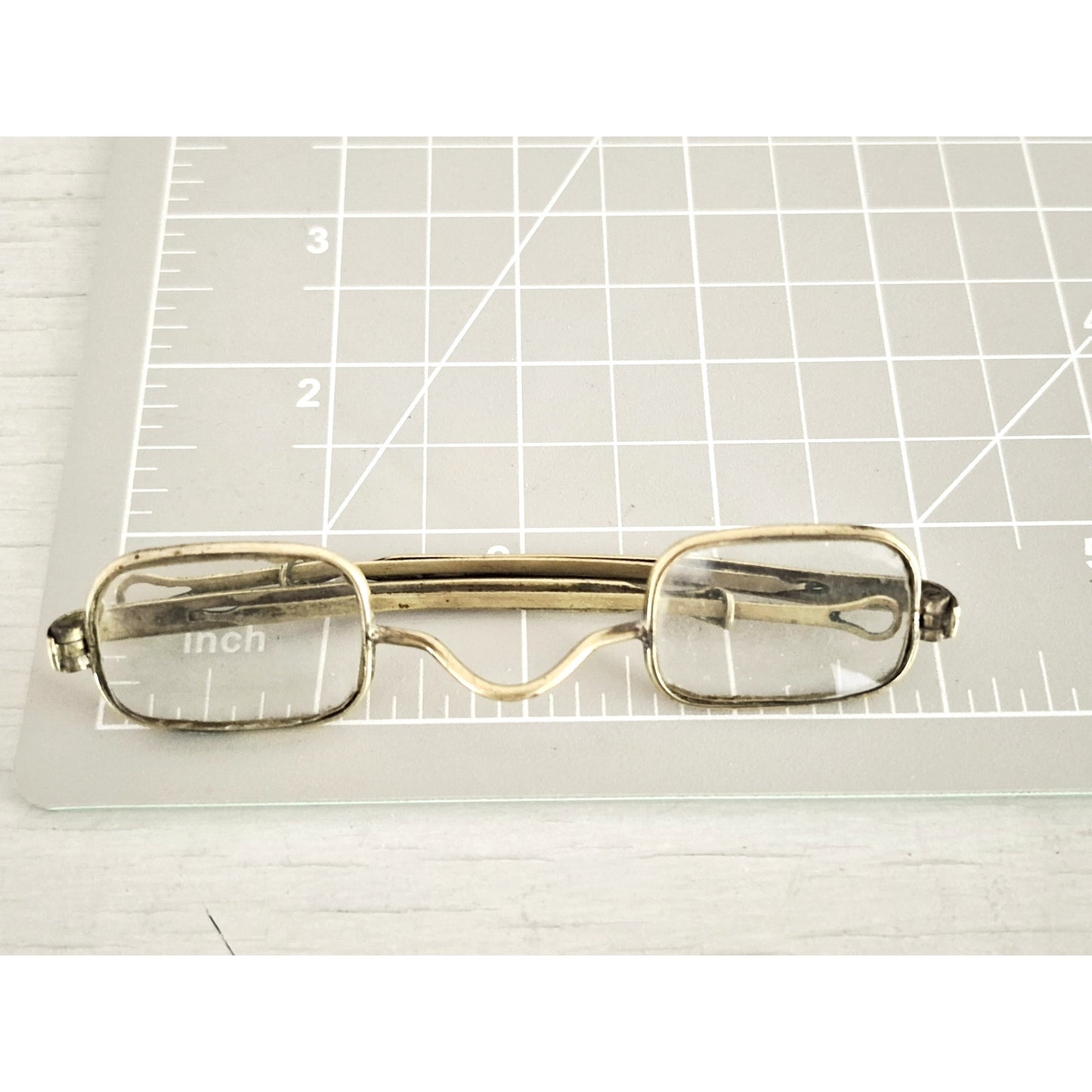 Antique 19th Century Flying Brass Sliding Temple Glasses