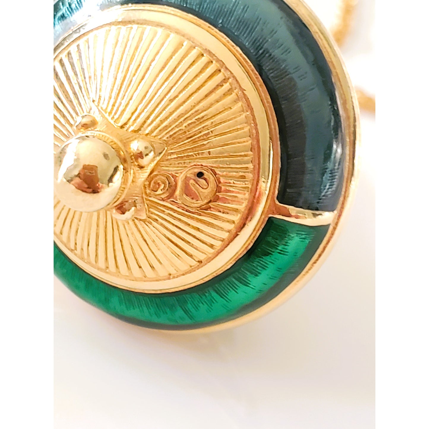 Vintage Joan Rivers and Swarovski Double Gold Tone Dreidel Necklace