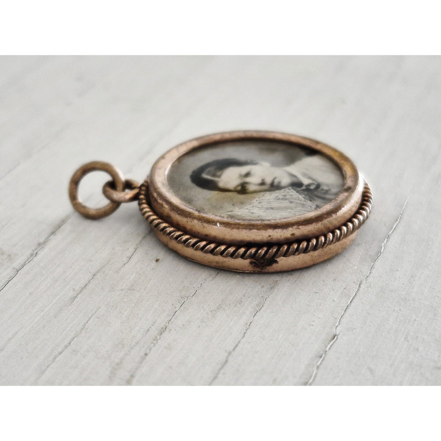 Antique Circa 19th/20th Century Gold-fill Double Side Photo Pendant