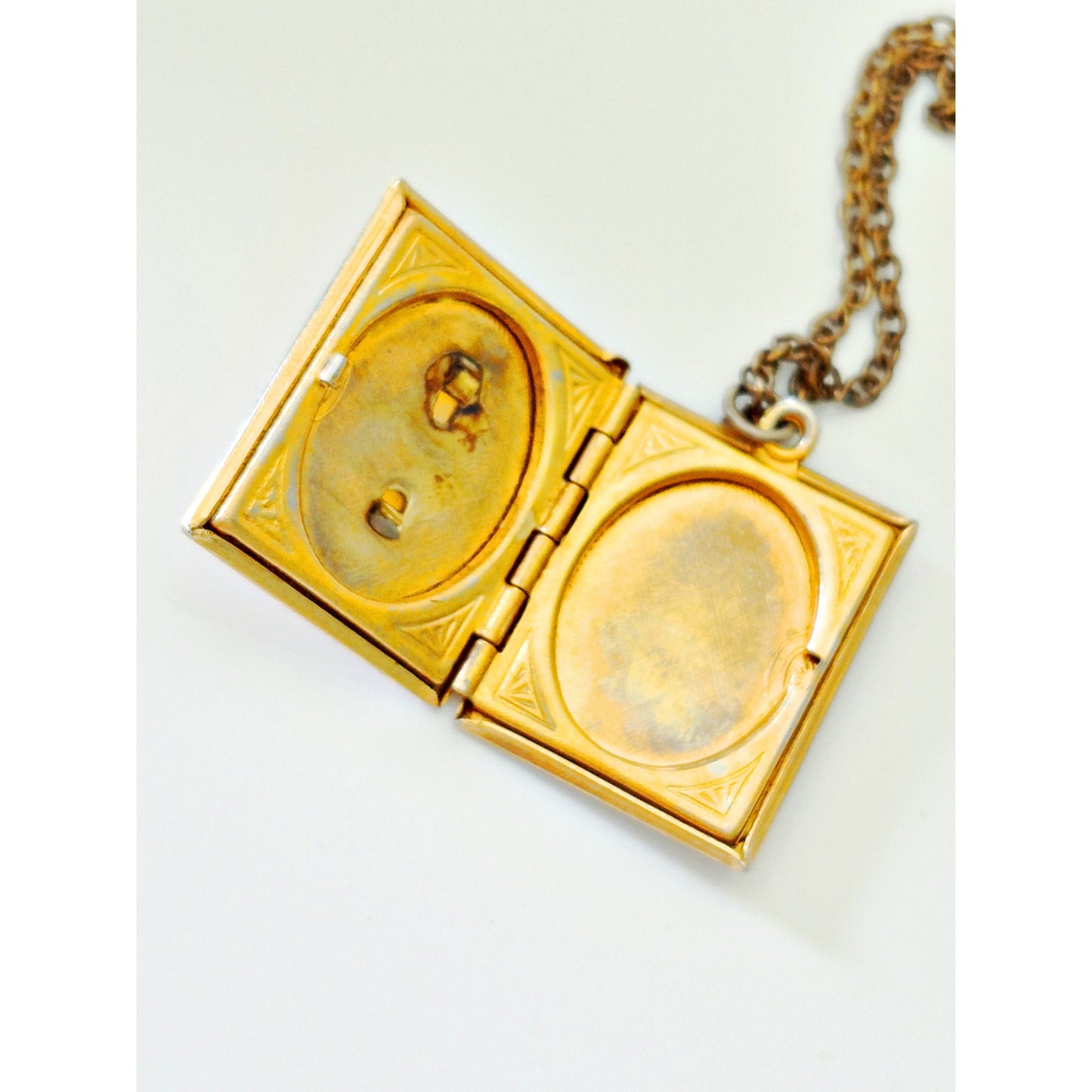 Vintage Cameo Victorian Book Locket Necklace
