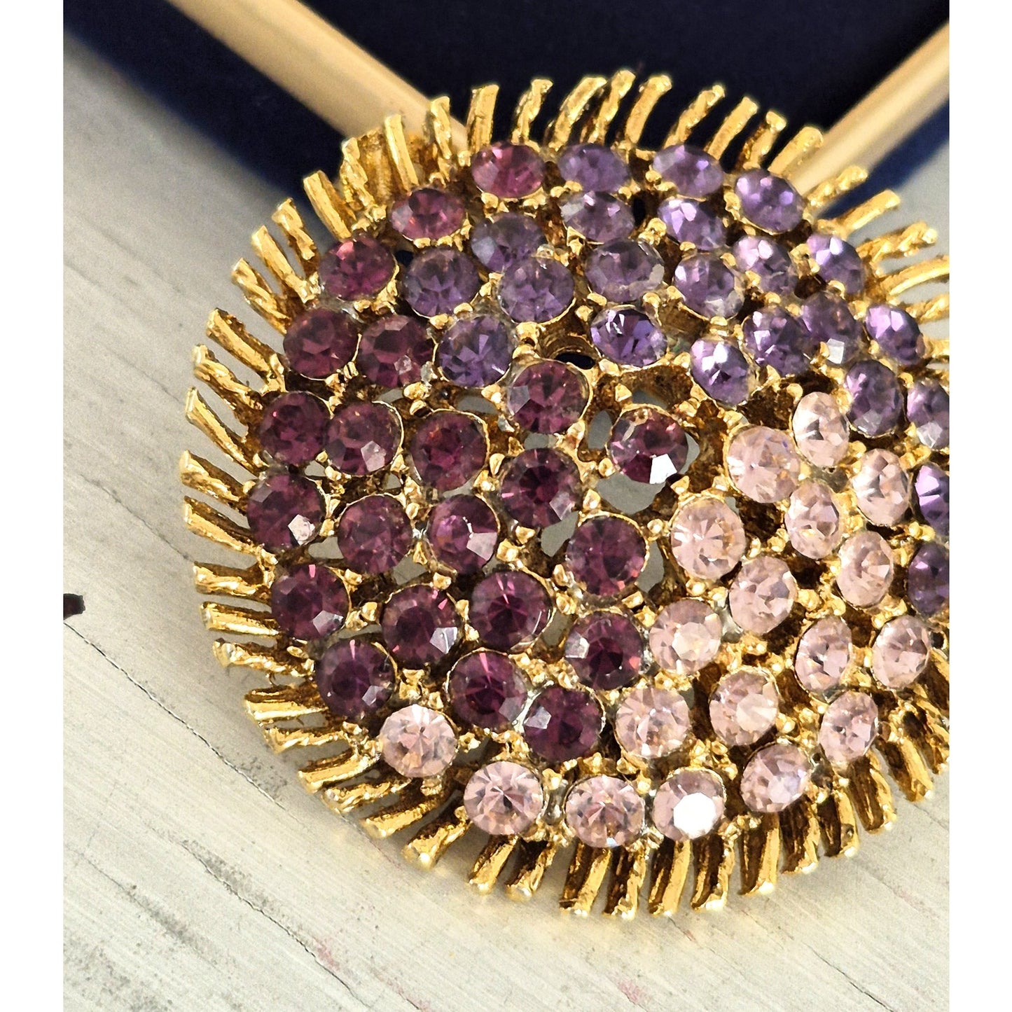 Vintage Purple Ombre Starburst Pin Brooch