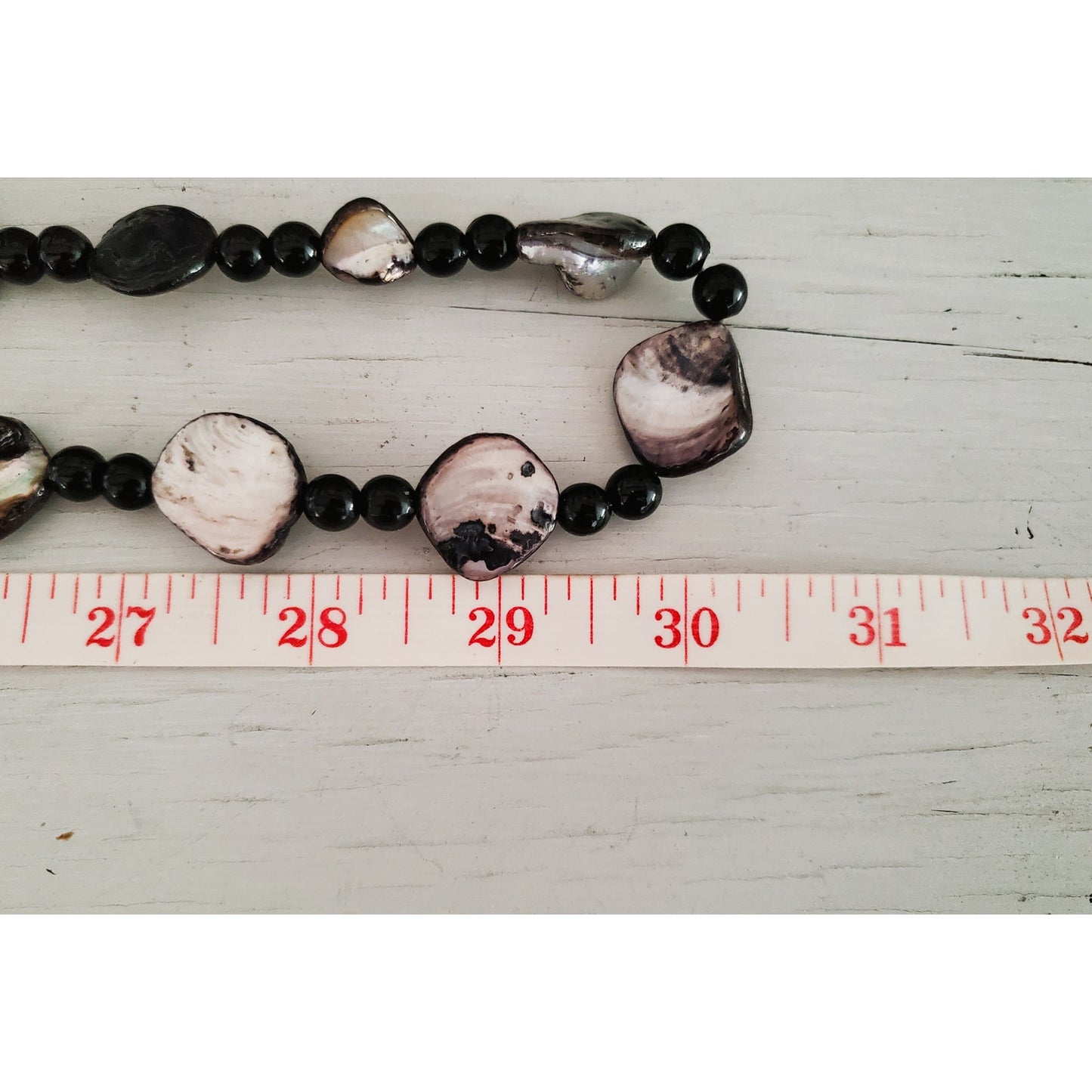 Vintage Black Shell Necklace