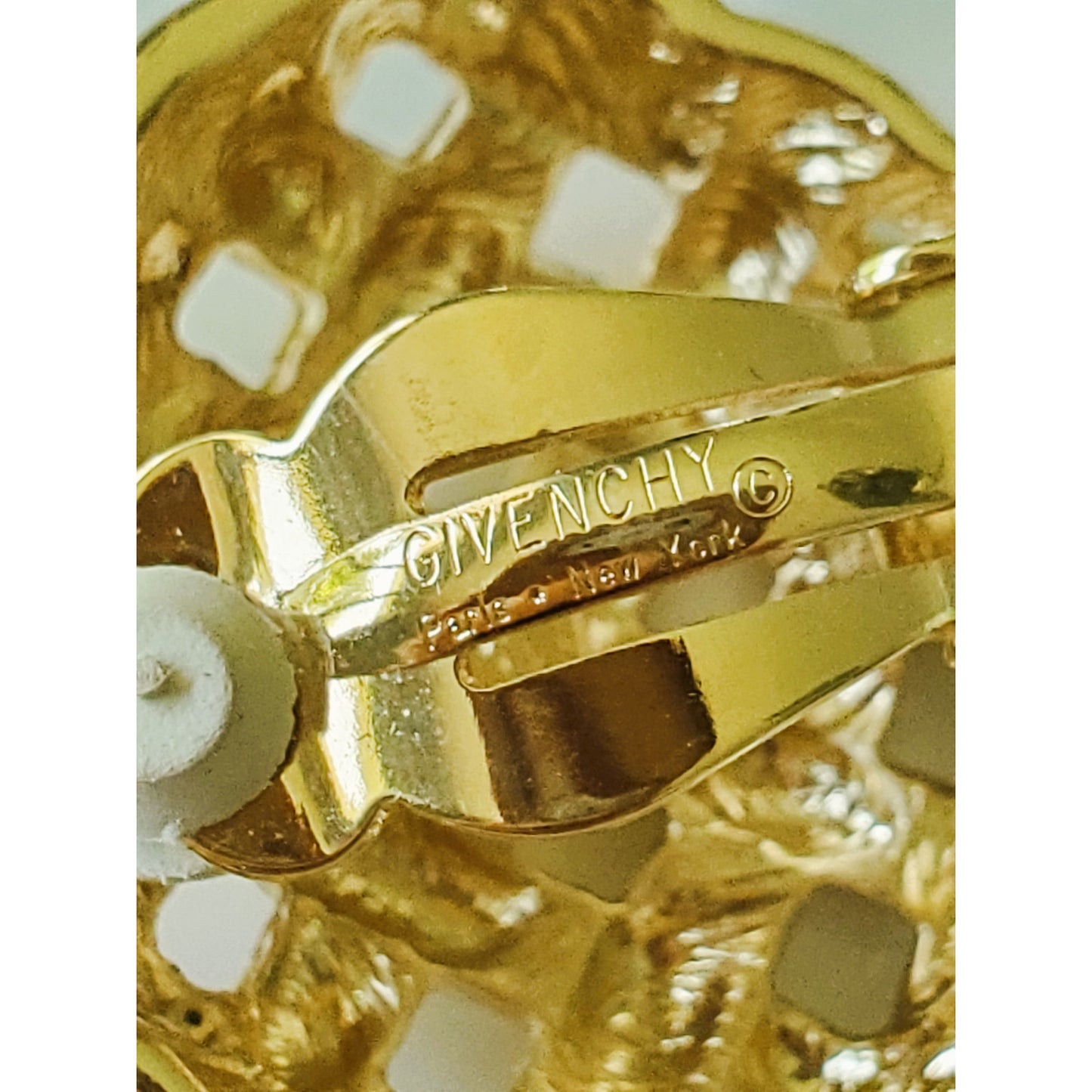 Vintage Givenchy Basketweave Clip on Earrings