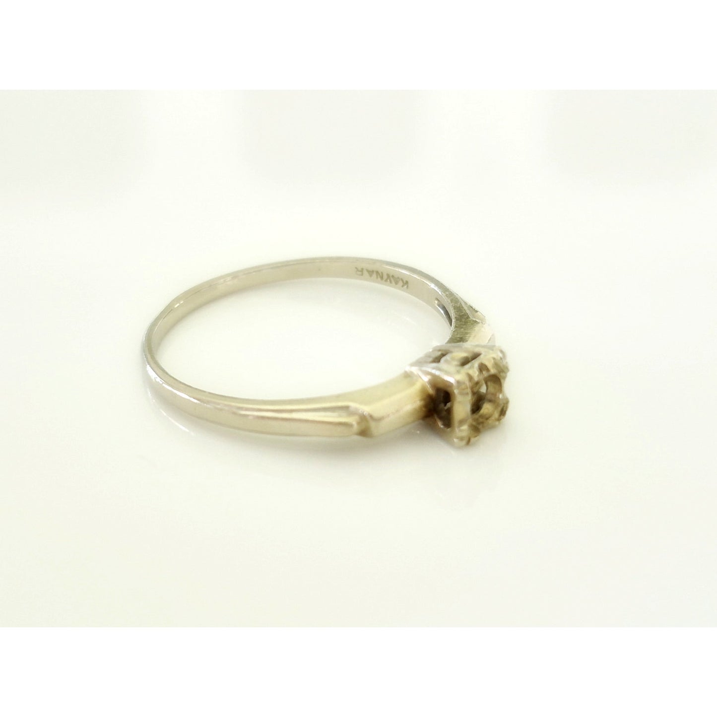 Vintage 14KT White Gold Kaynar Designer Ring Band Project