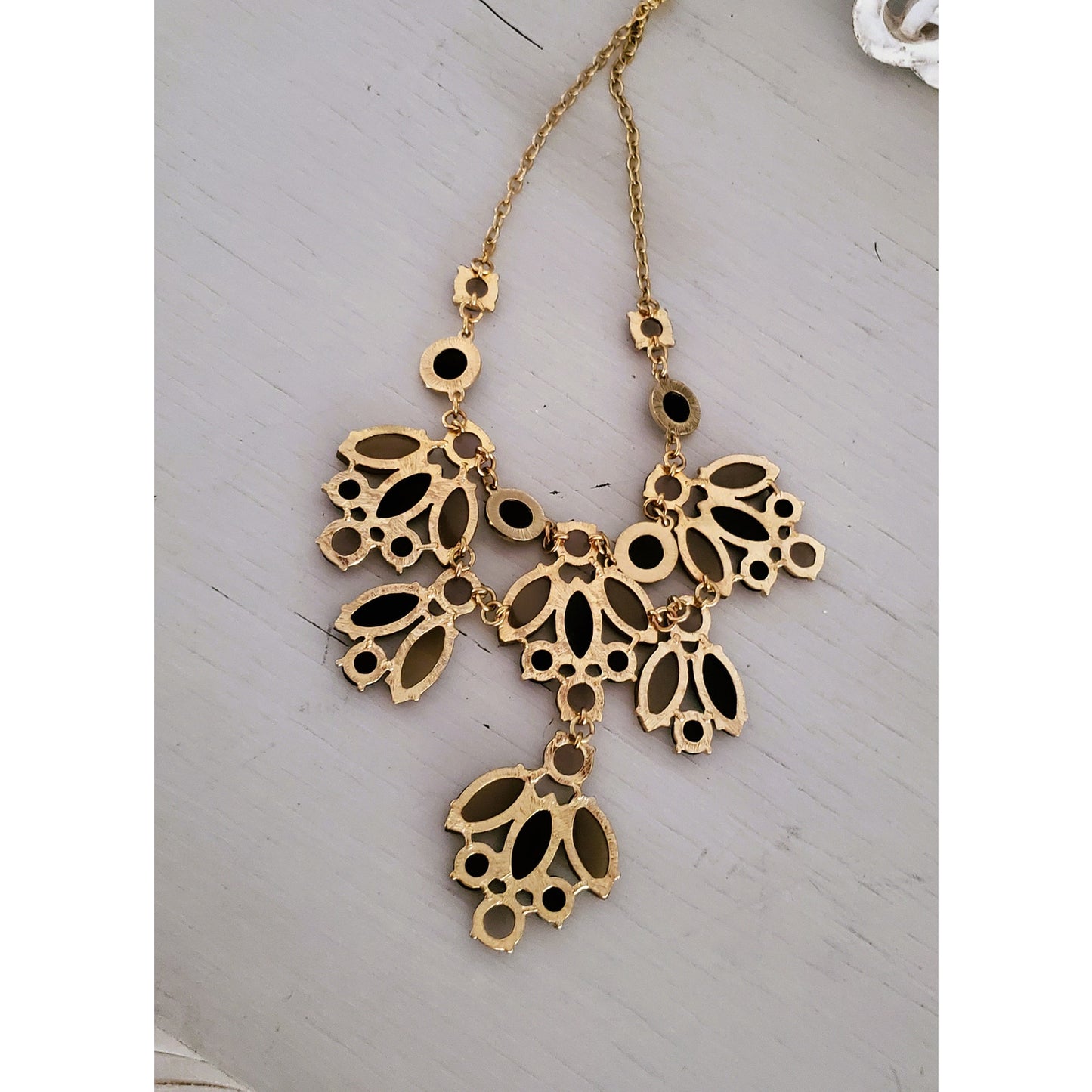 Vintage Black and Gray Cara NY Statement Necklace
