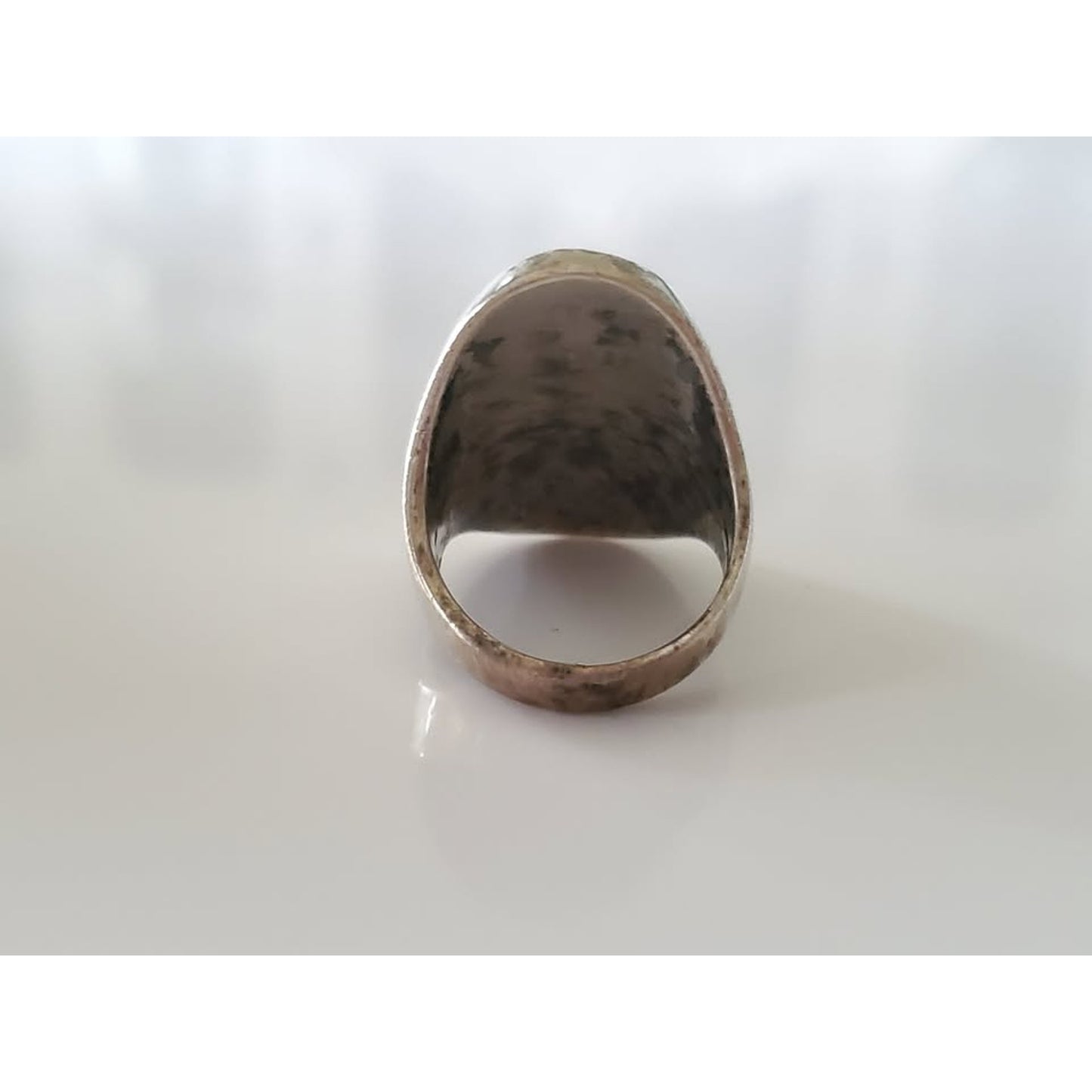Vintage Silver-plate Turquoise Inlay Ring