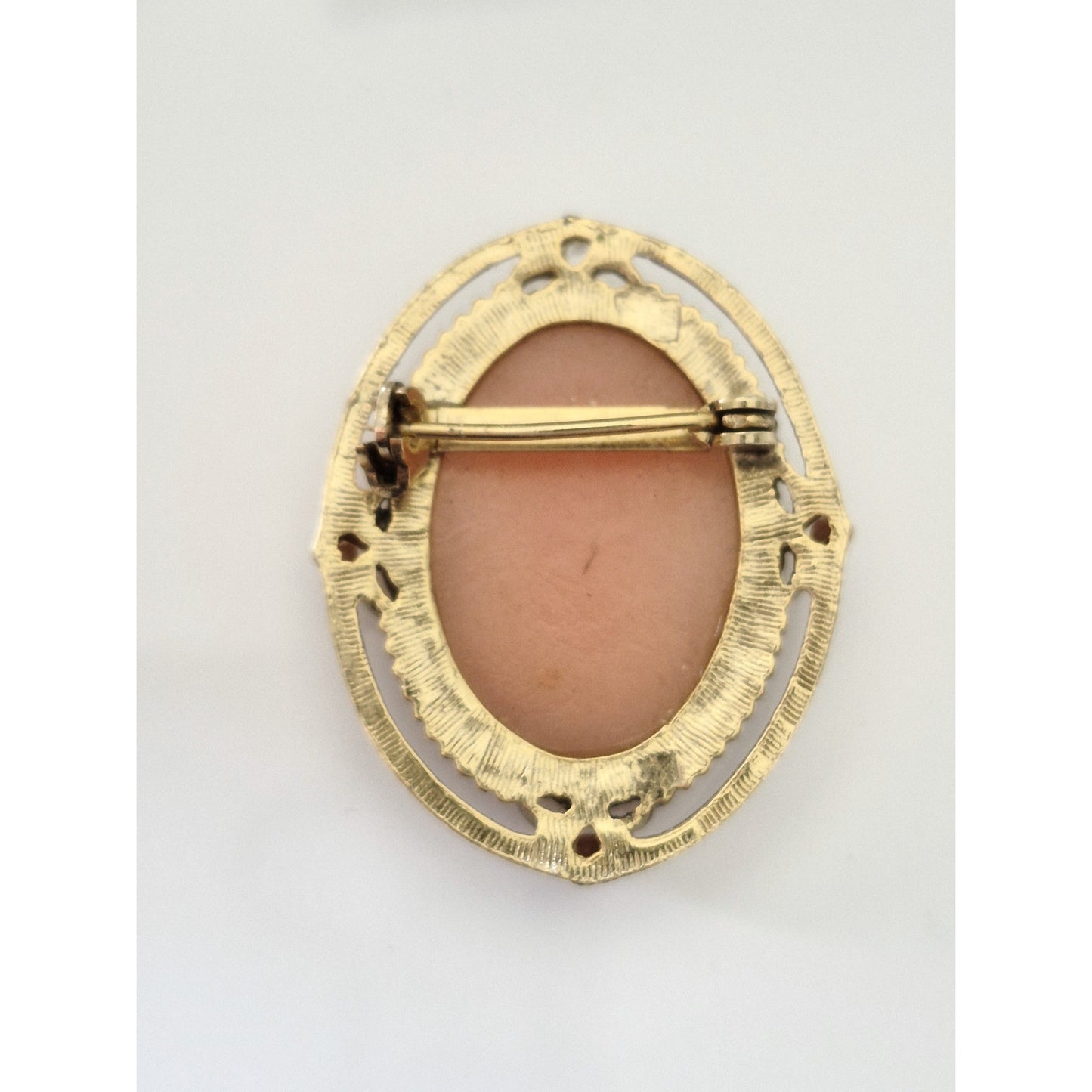 Vintage Victorian Carved Resin Cameo Brooch