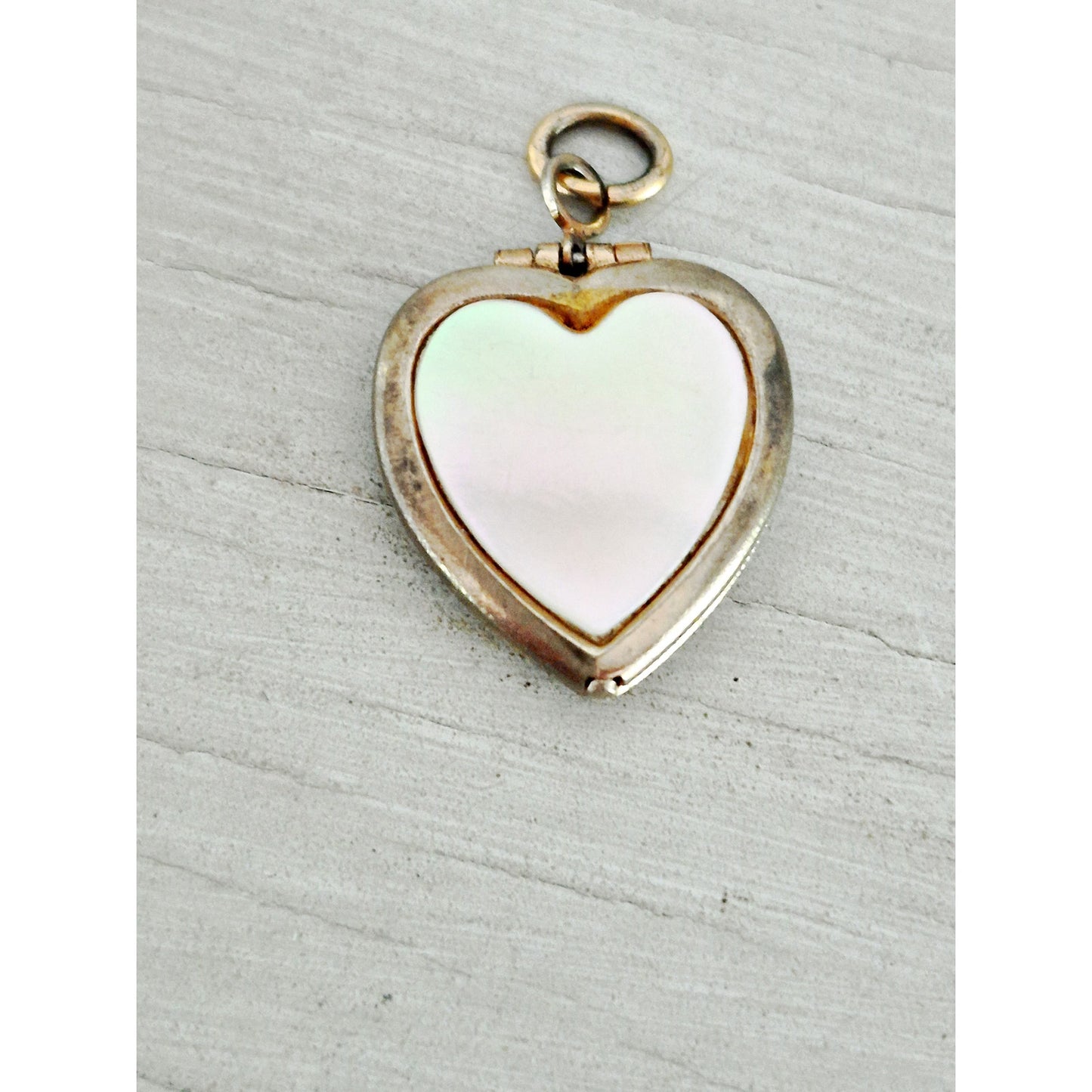 Vintage MOP Silver-tone Locket