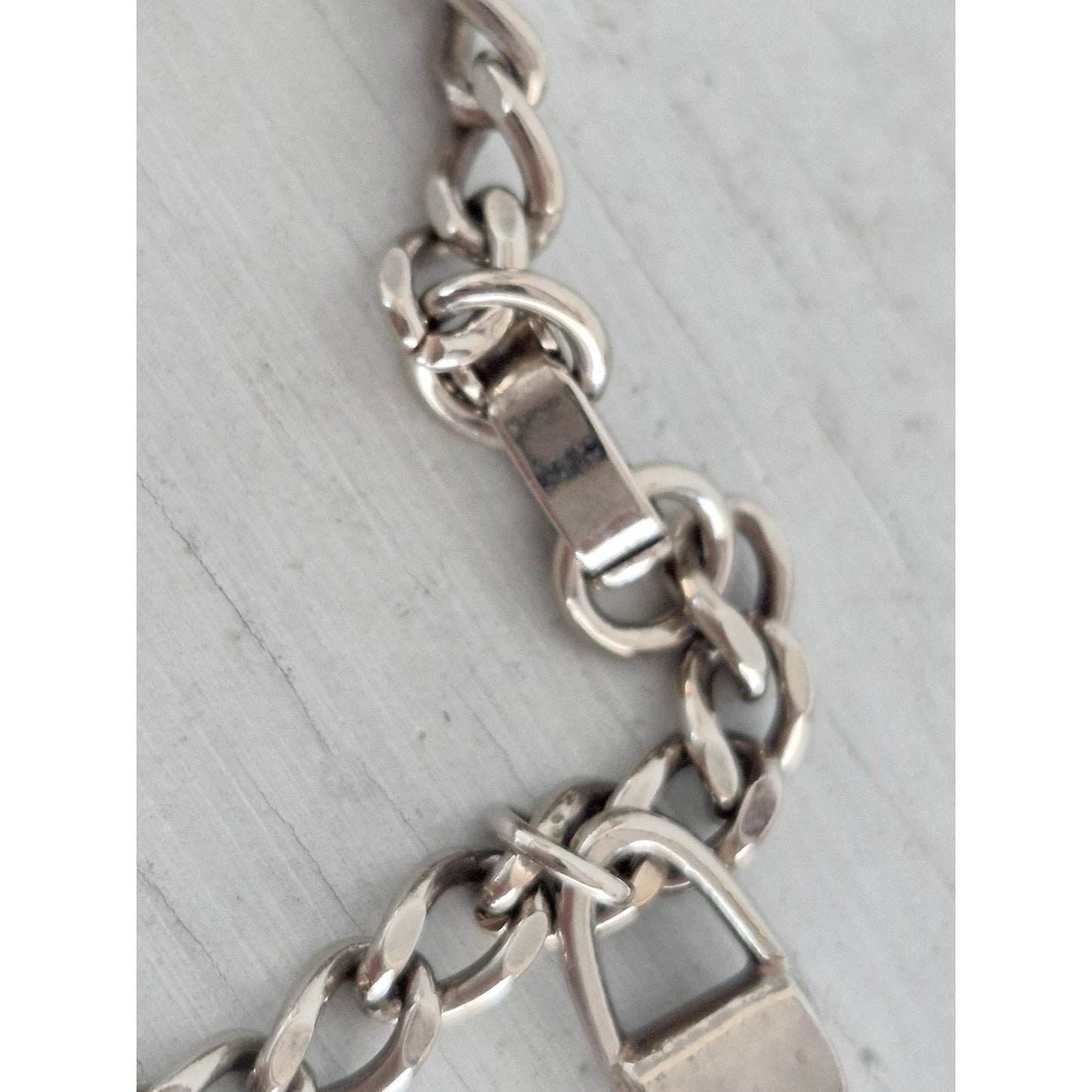 Vintage Lot of 2 Silver-tone Charm Bracelets