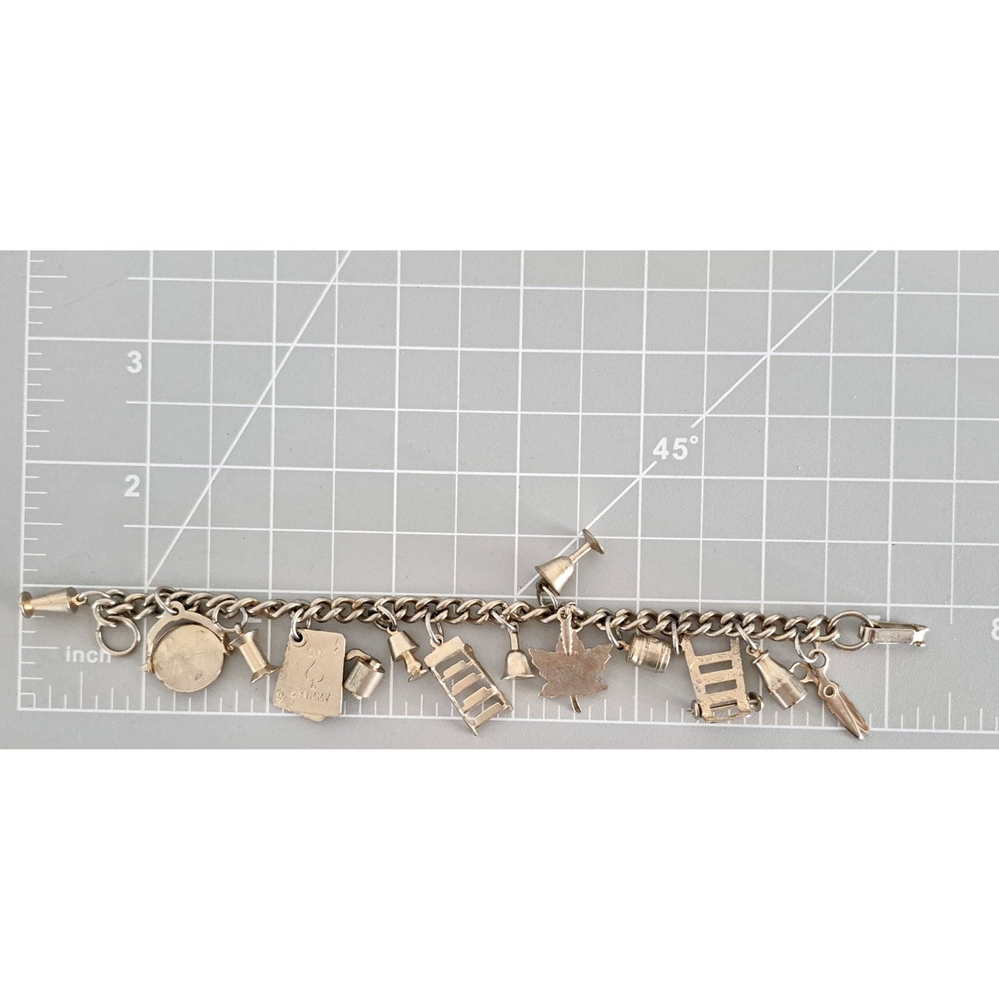 Vintage Silver-tone Charm Bracelet