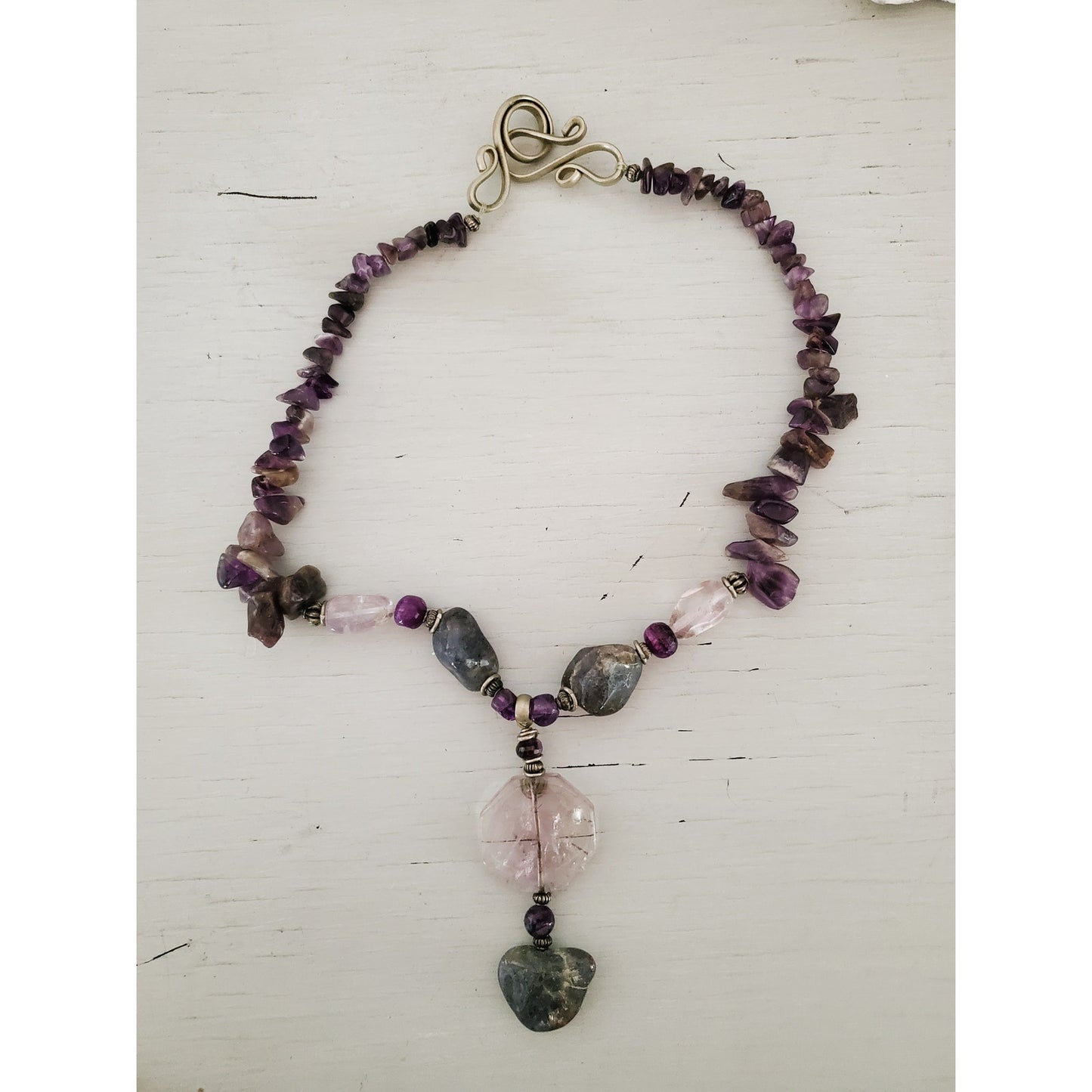 Vintage Amethyst Stone Choker Necklace