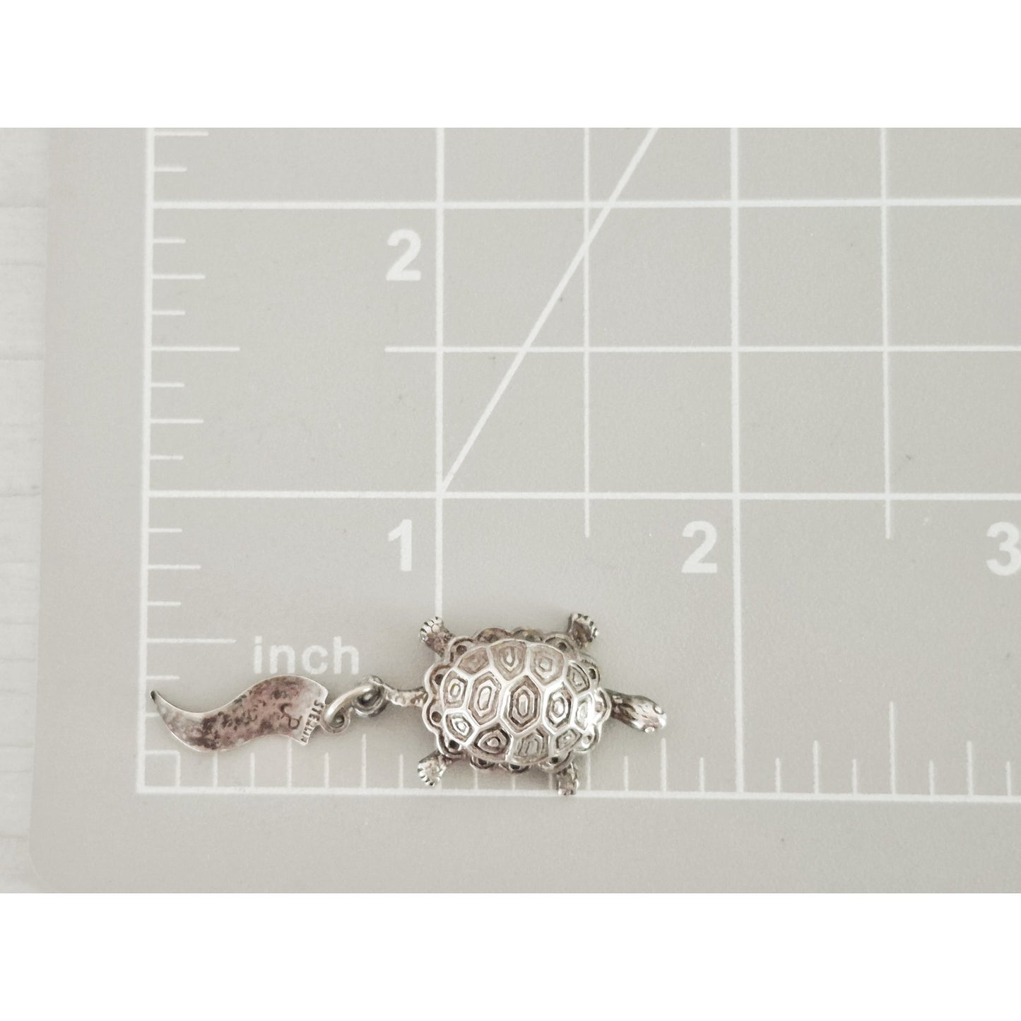 Vintage Sterling Silver Turtle Pendant