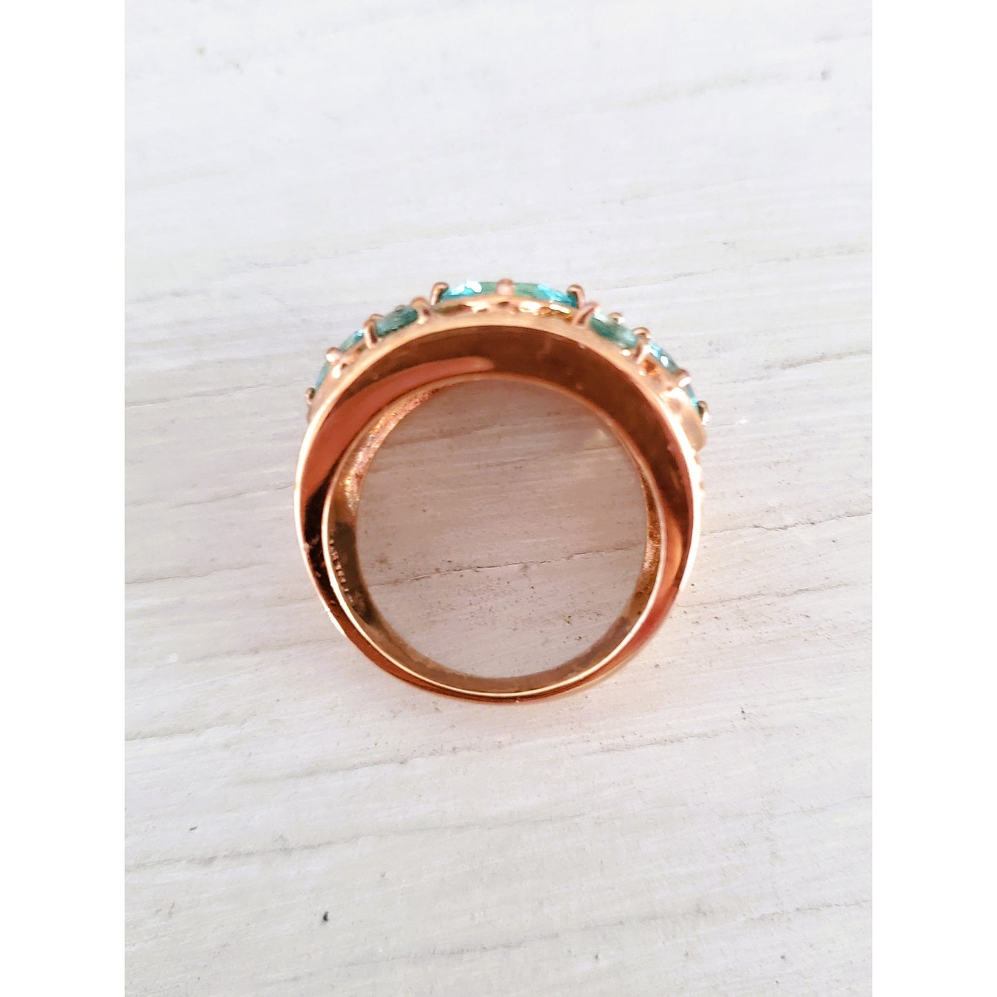 Vintage 1980s Ross Simons Sterling Silver Topaz Ring