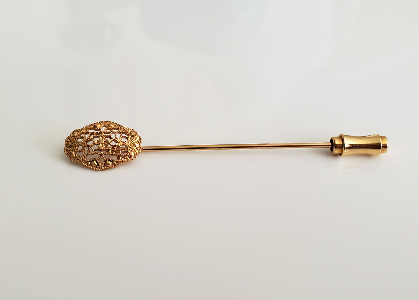 Vintage Art Deco Filigree Lapel Pin