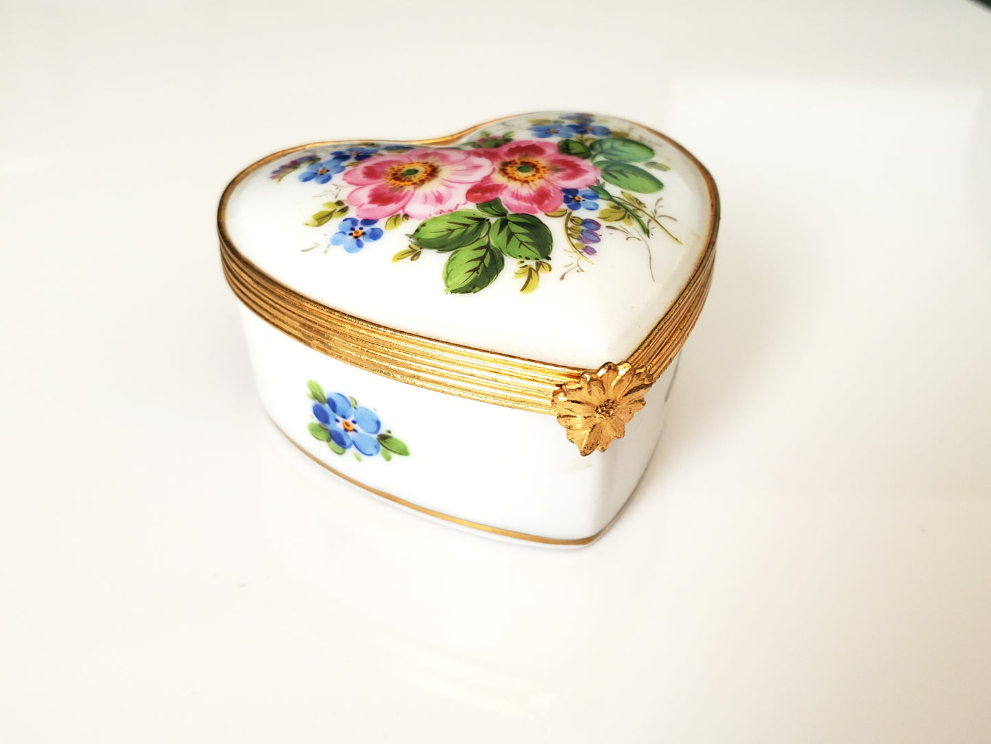 Vintage Limoges France Floral Trinket Box