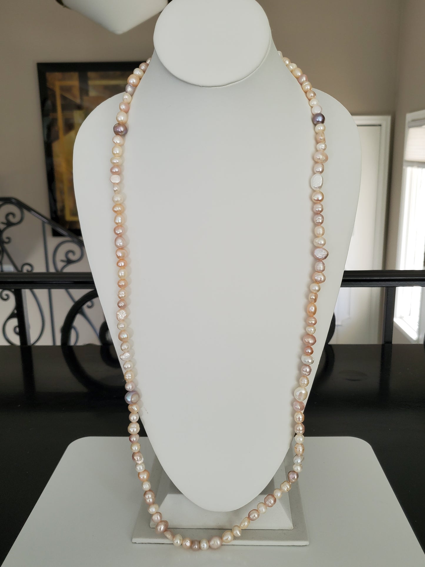 Cultured Freshwater Pink and Lavendar Tone Pearl Necklace by JTV