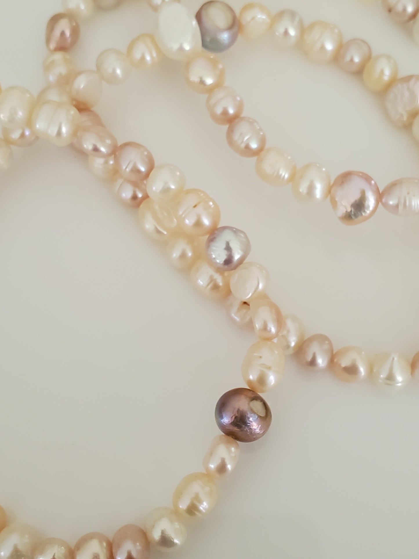 Cultured Freshwater Pink and Lavendar Tone Pearl Necklace by JTV