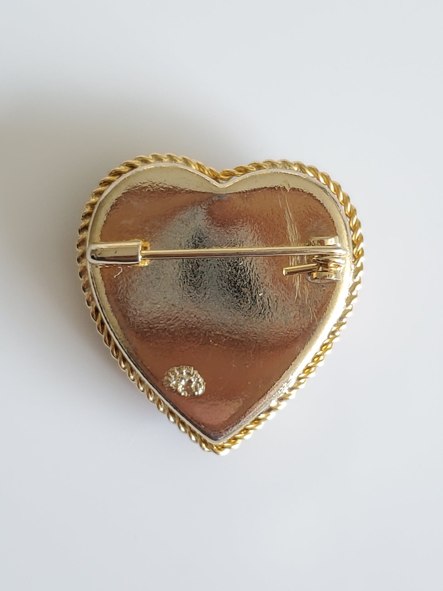 Vintage Italian Mini-tile Heart Brooch