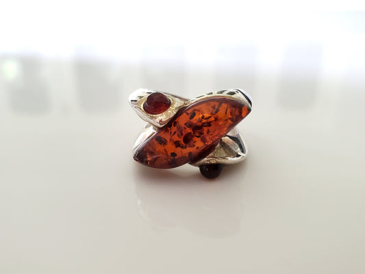 Sterling Silver Baltic Amber Ring